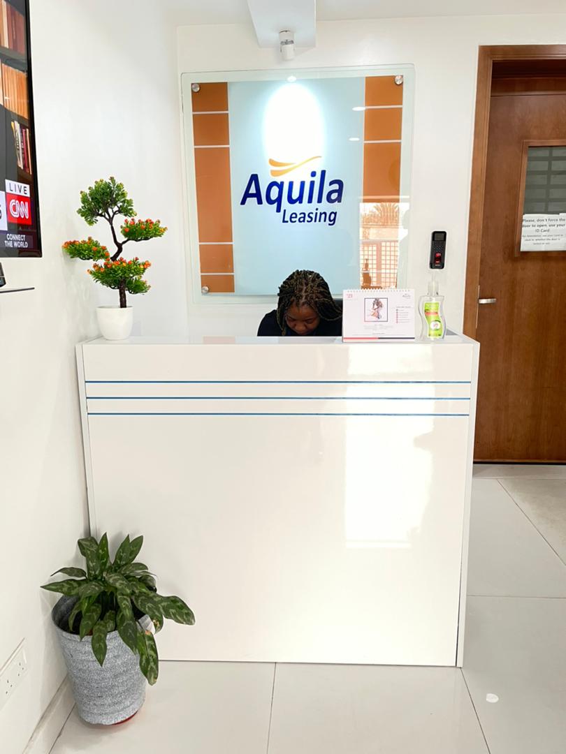 Aquila Leasing reception desk